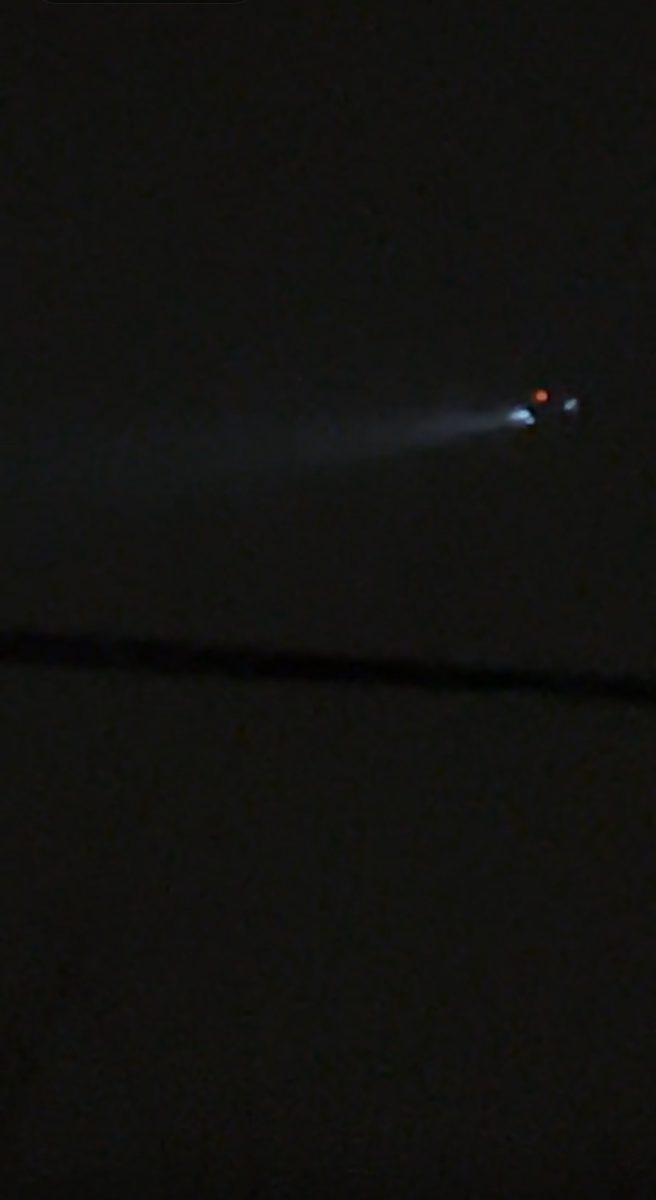 Image of drones flying the night sky in NJ