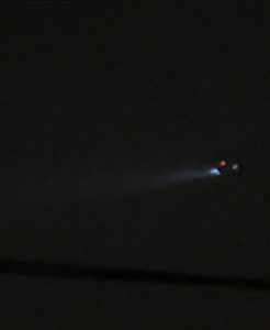 Image of drones flying the night sky in NJ