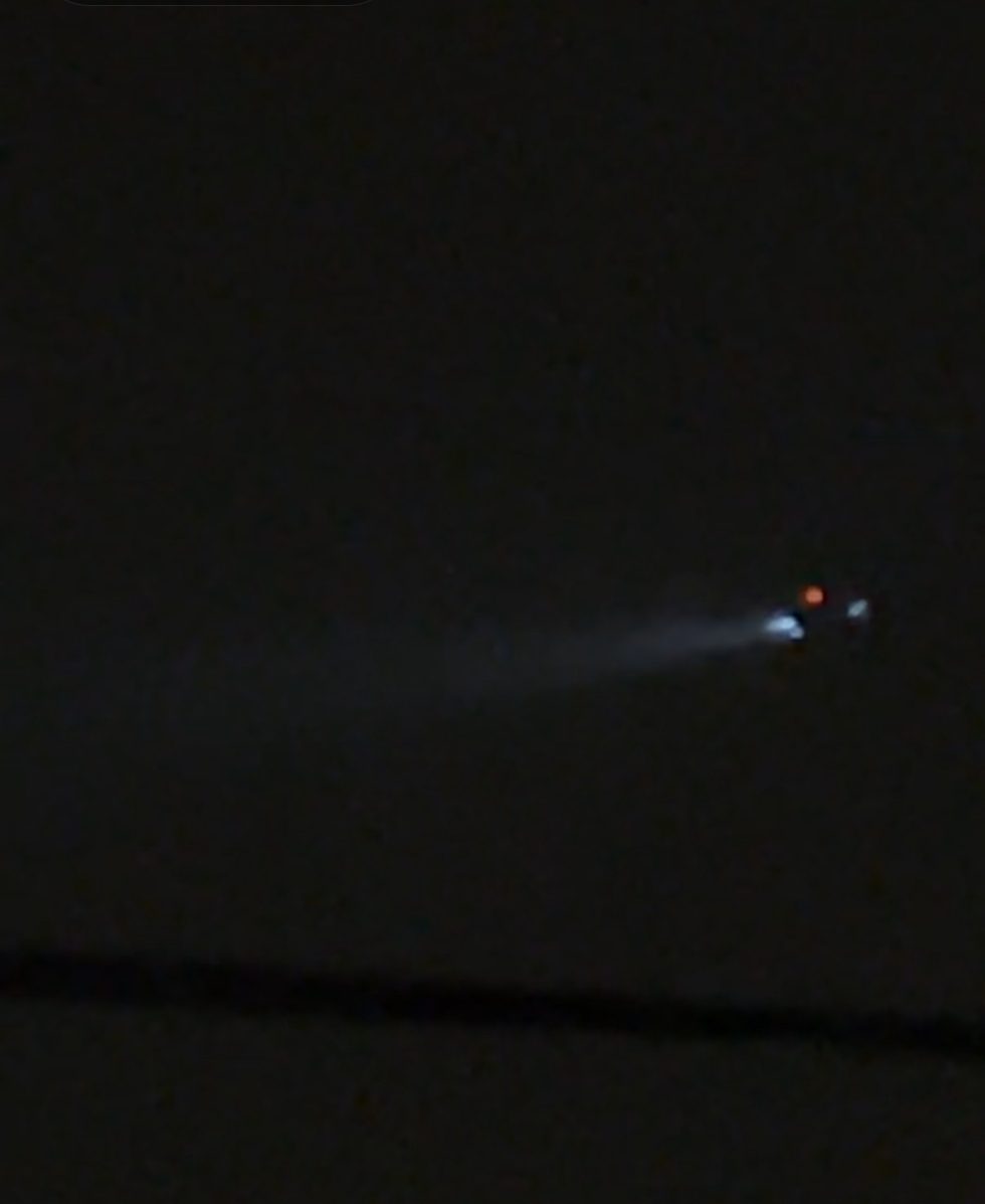 Image of drones flying the night sky in NJ