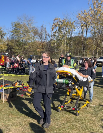 Kaley Welsh performs during a demo with the EMT Squad 