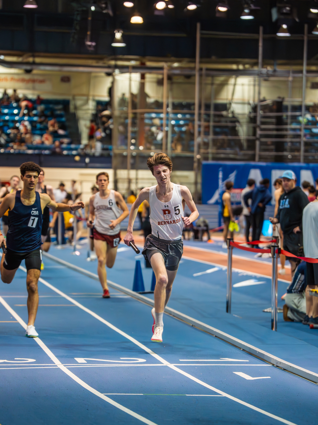 Brody Watt '26, running at the armory